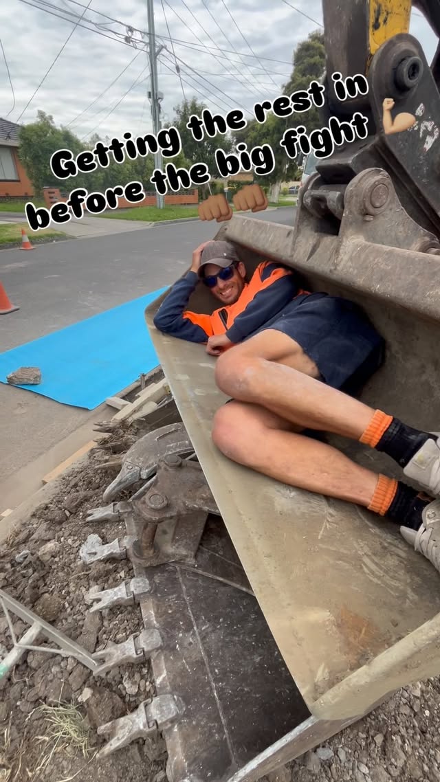 Robert from Santos Concrete on site